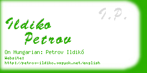ildiko petrov business card